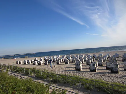 schöner breiter Strandabschnitt, ca. 80m entfernt