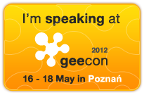 I'm speaking at GeeCON