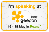 I'm speaking at GeeCON