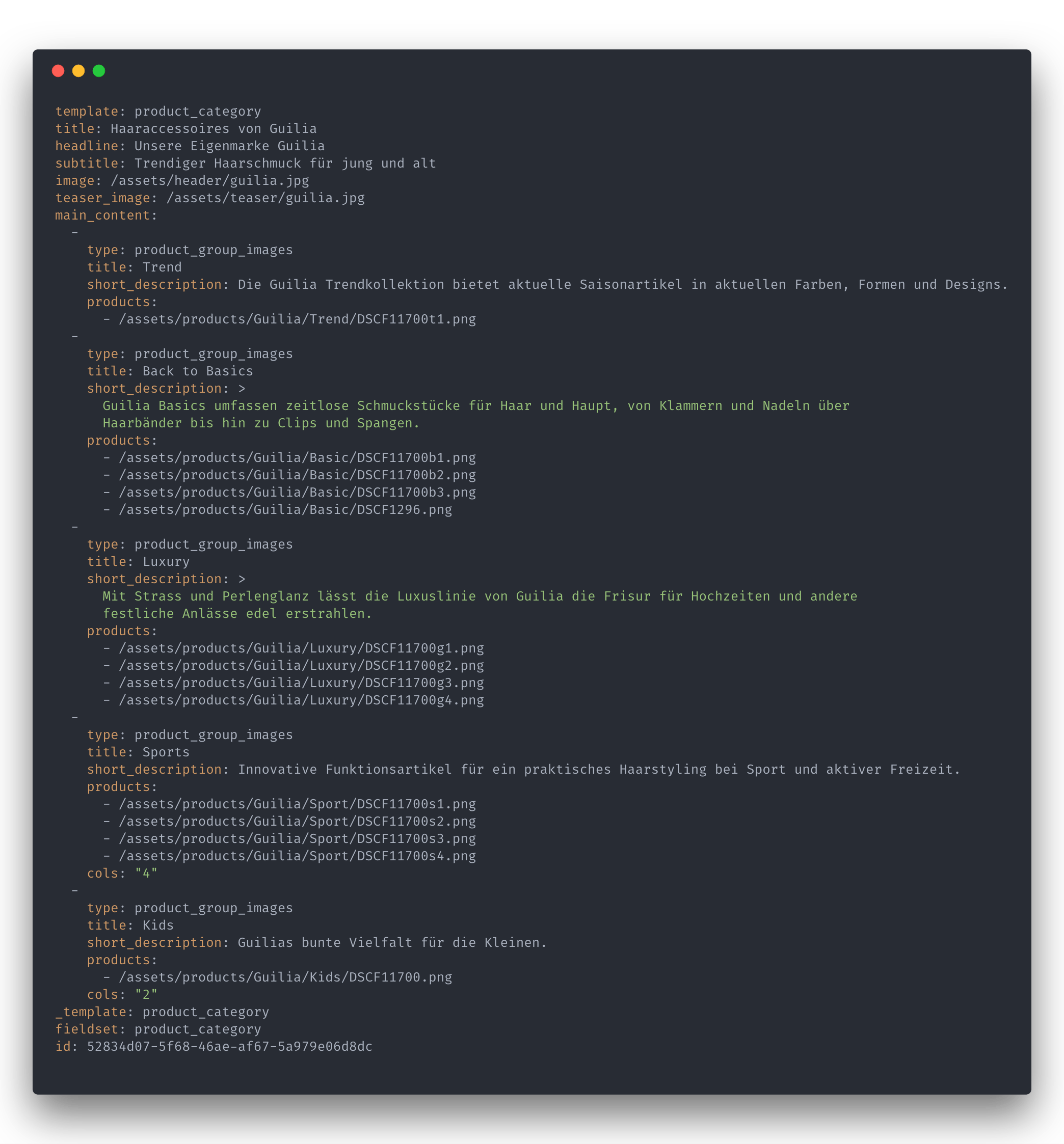 statamic yaml beispiel