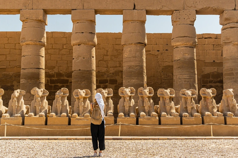 La Avenida de Esfinges en el Templo de Karnak