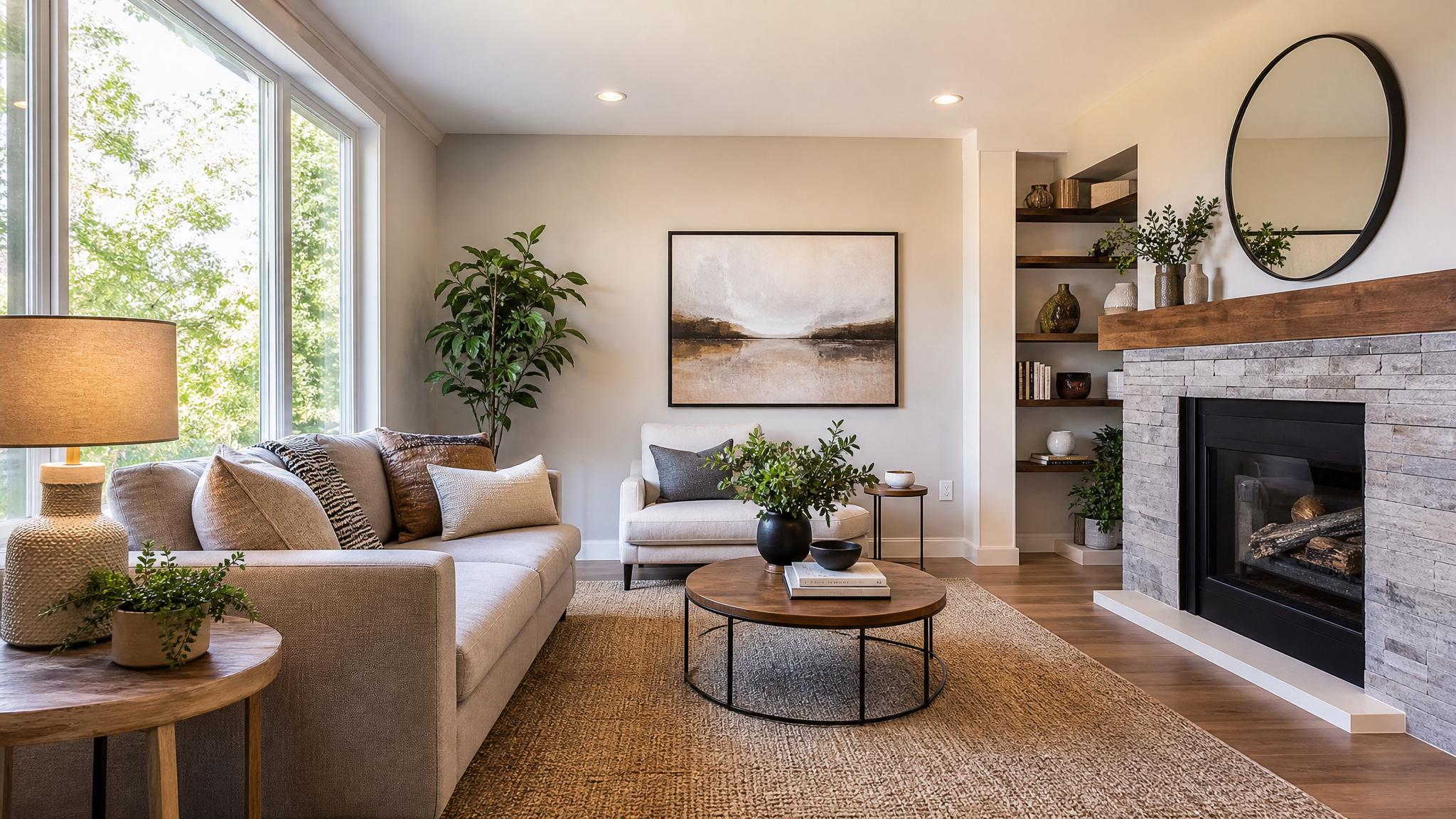 After image of the transformed small living room