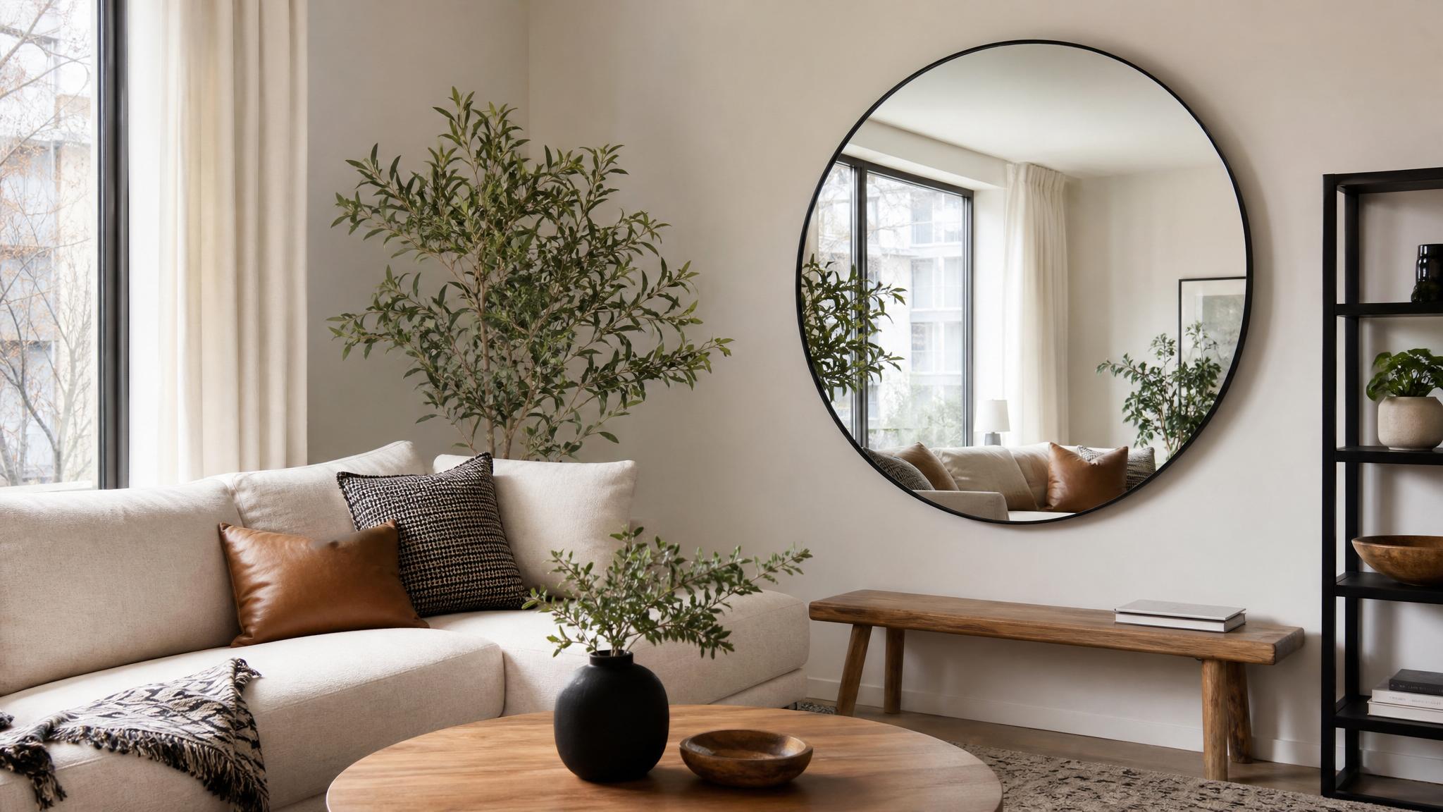 Tips on using mirrors in a small living room