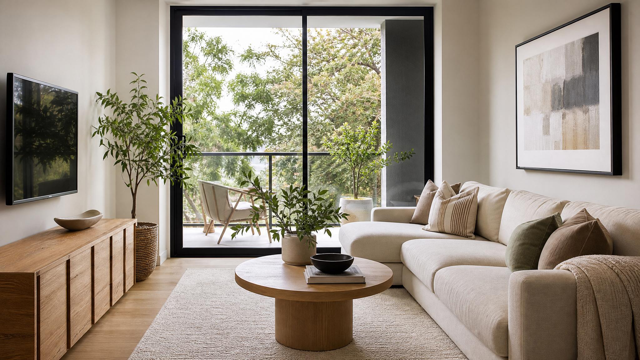 Example of a minimalist small living room design