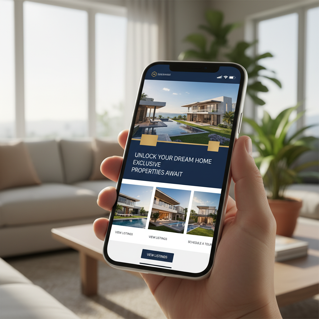 A smartphone displaying an email marketing campaign.