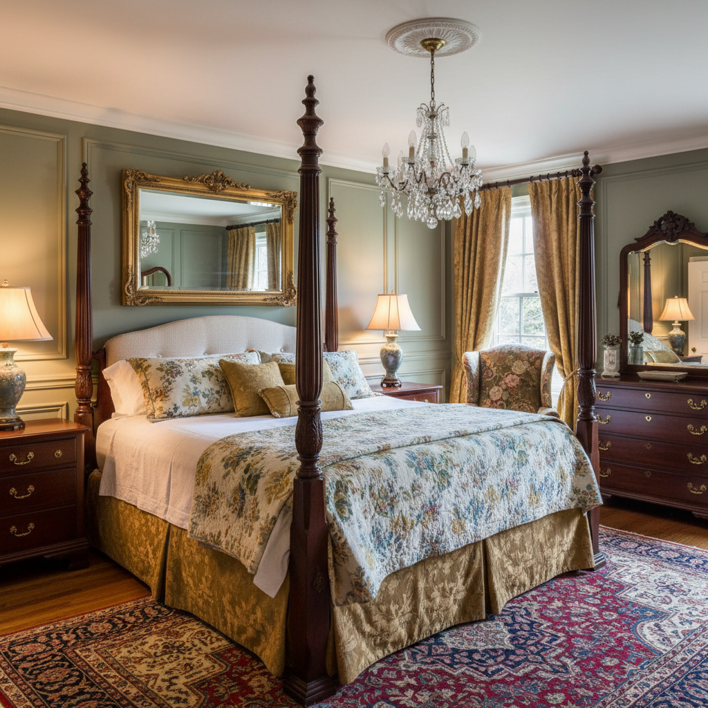 Elements of traditional bedroom decor