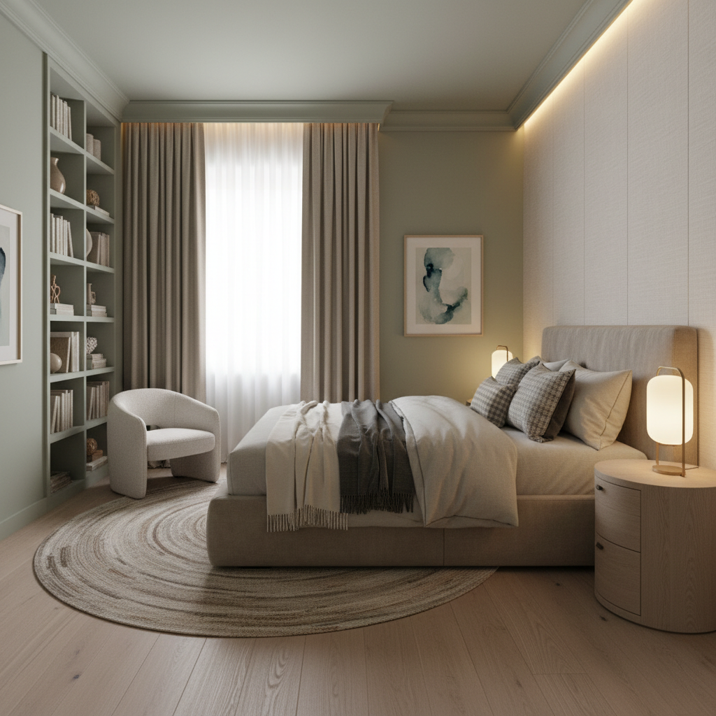 After image of kids bedroom transformed to quiet luxury look