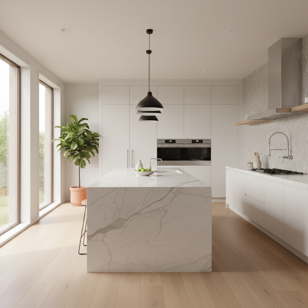 Stunning kitchen with great lighting