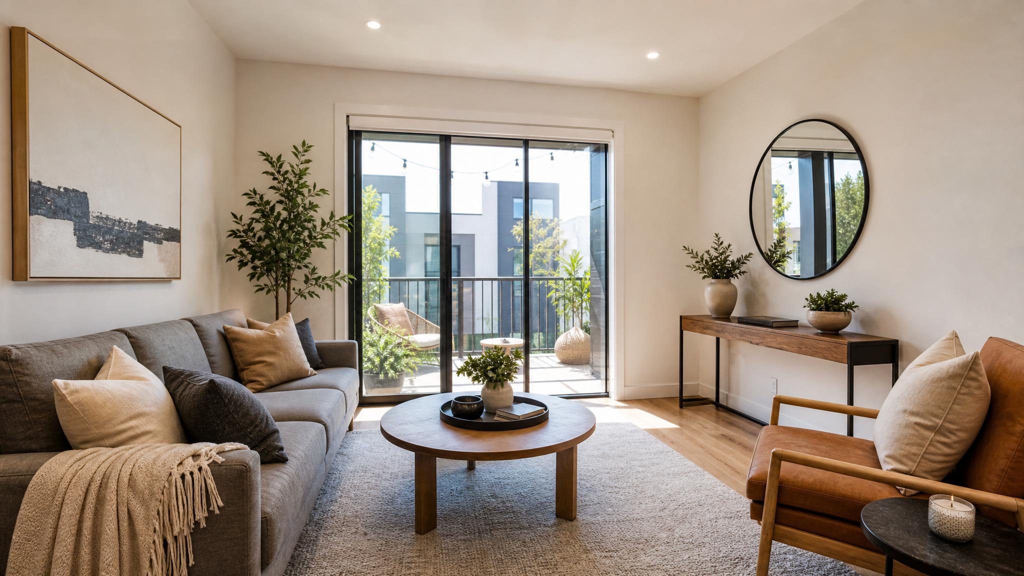 Rule of thirds example with a small living room