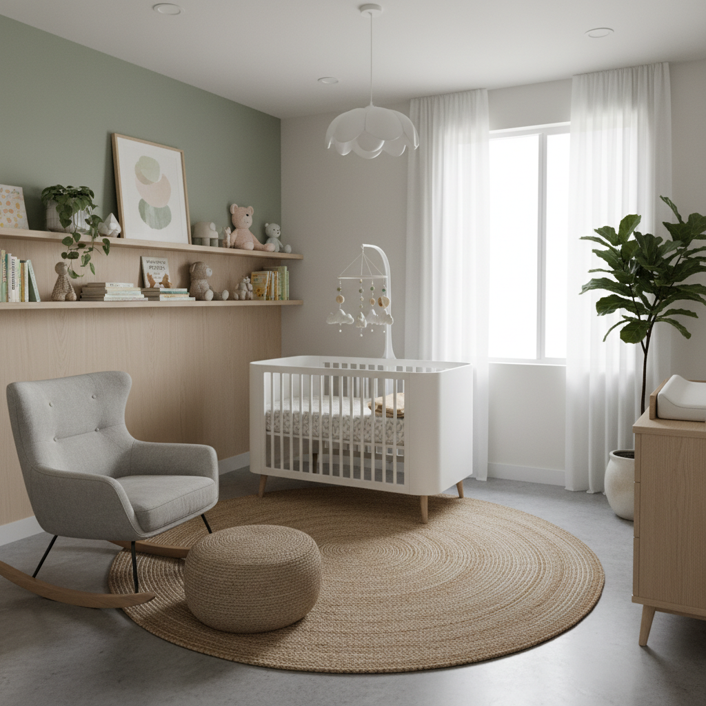 AI-generated contemporary nursery design