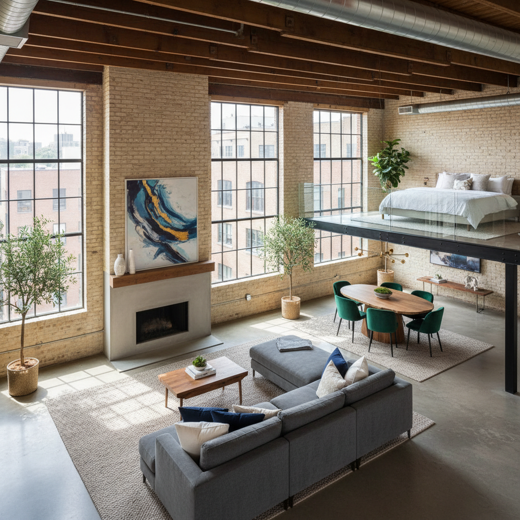 Example of captivating loft interior photography