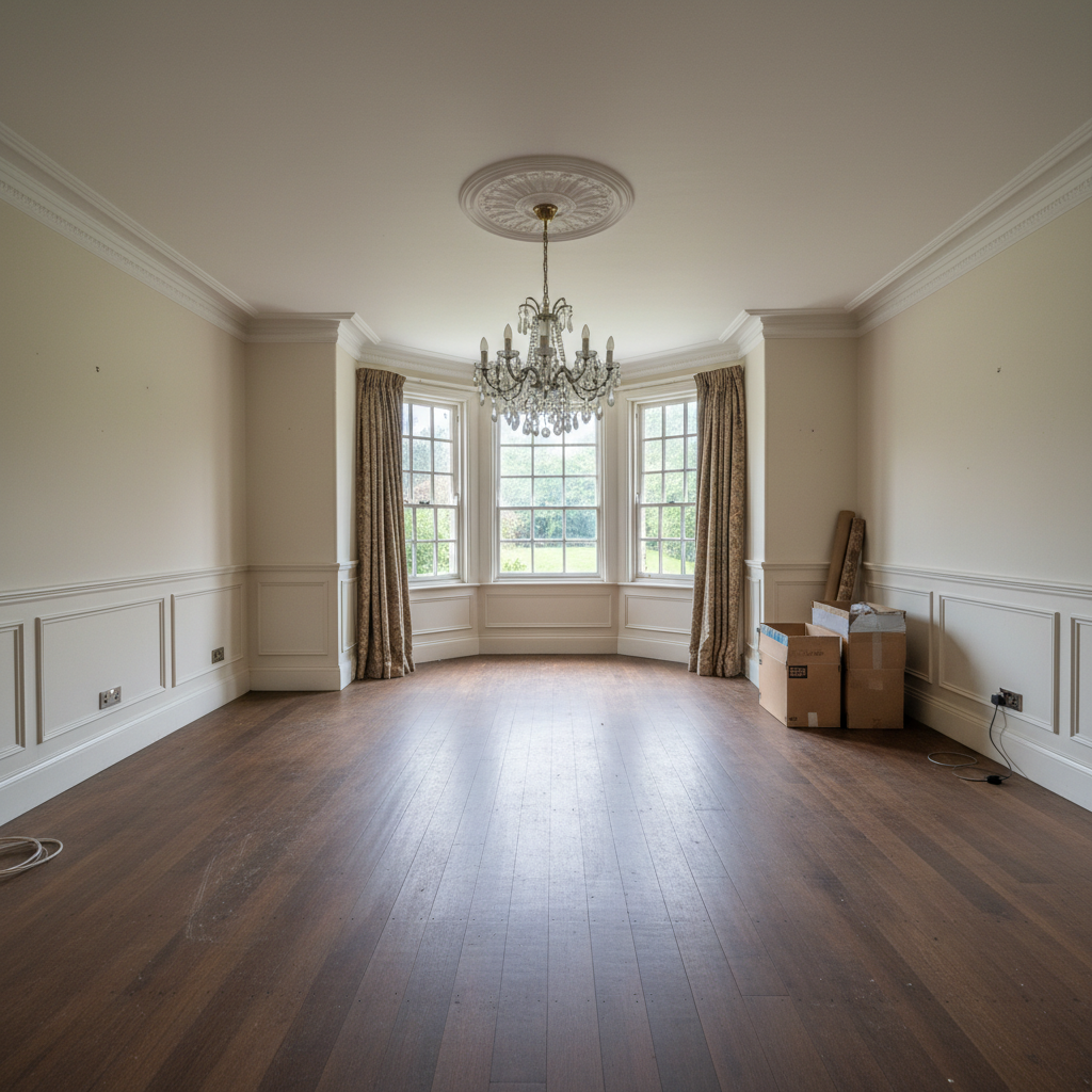 Placeholder for a traditional dining room before staging