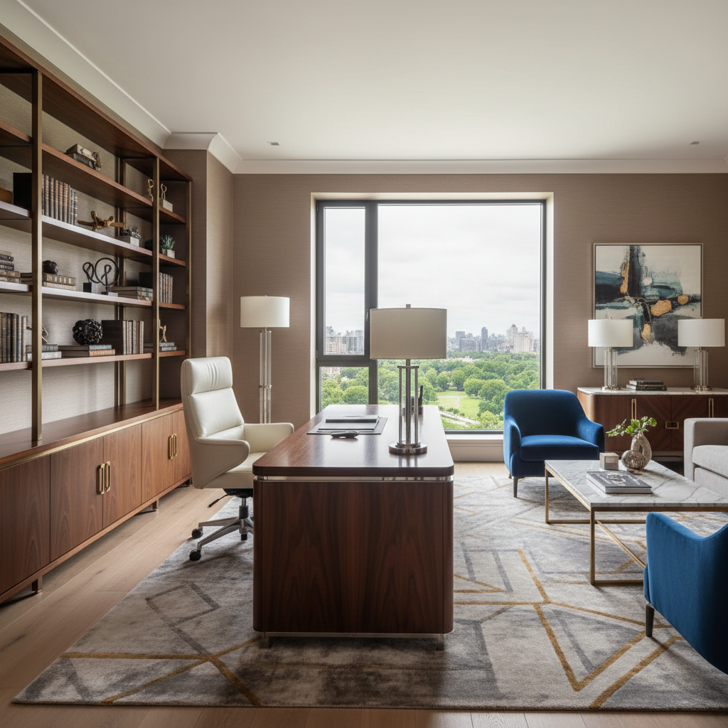 Image of luxury home office furniture and decor