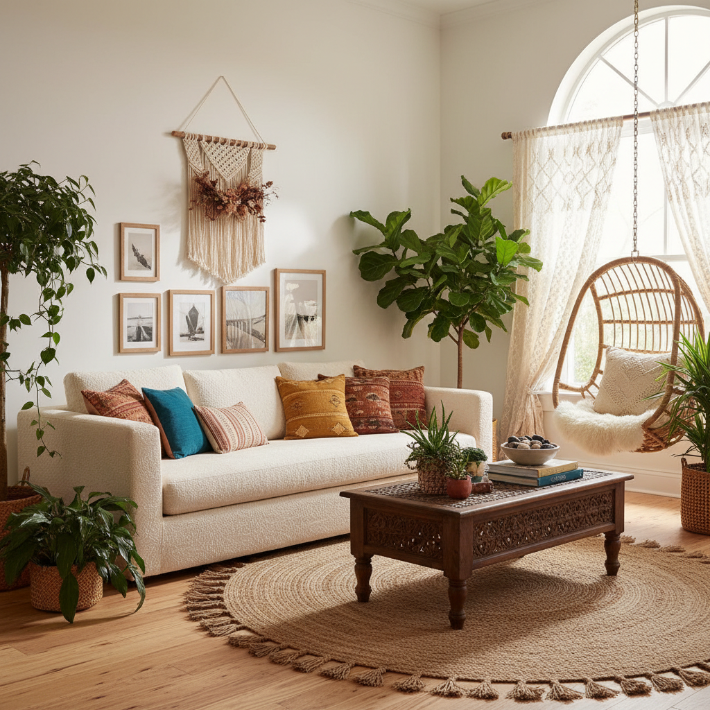 Bohemian furniture arrangement