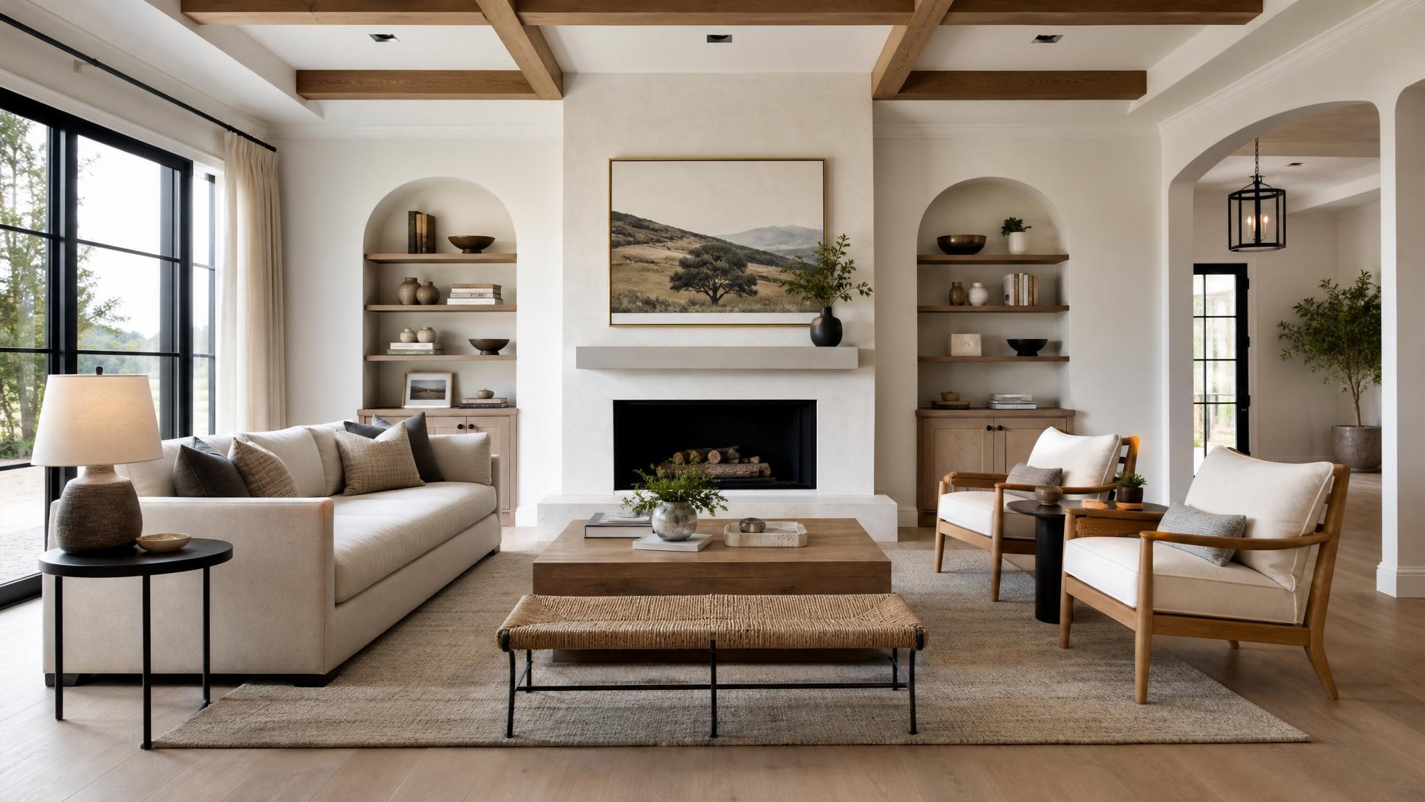 Modern living room layout example