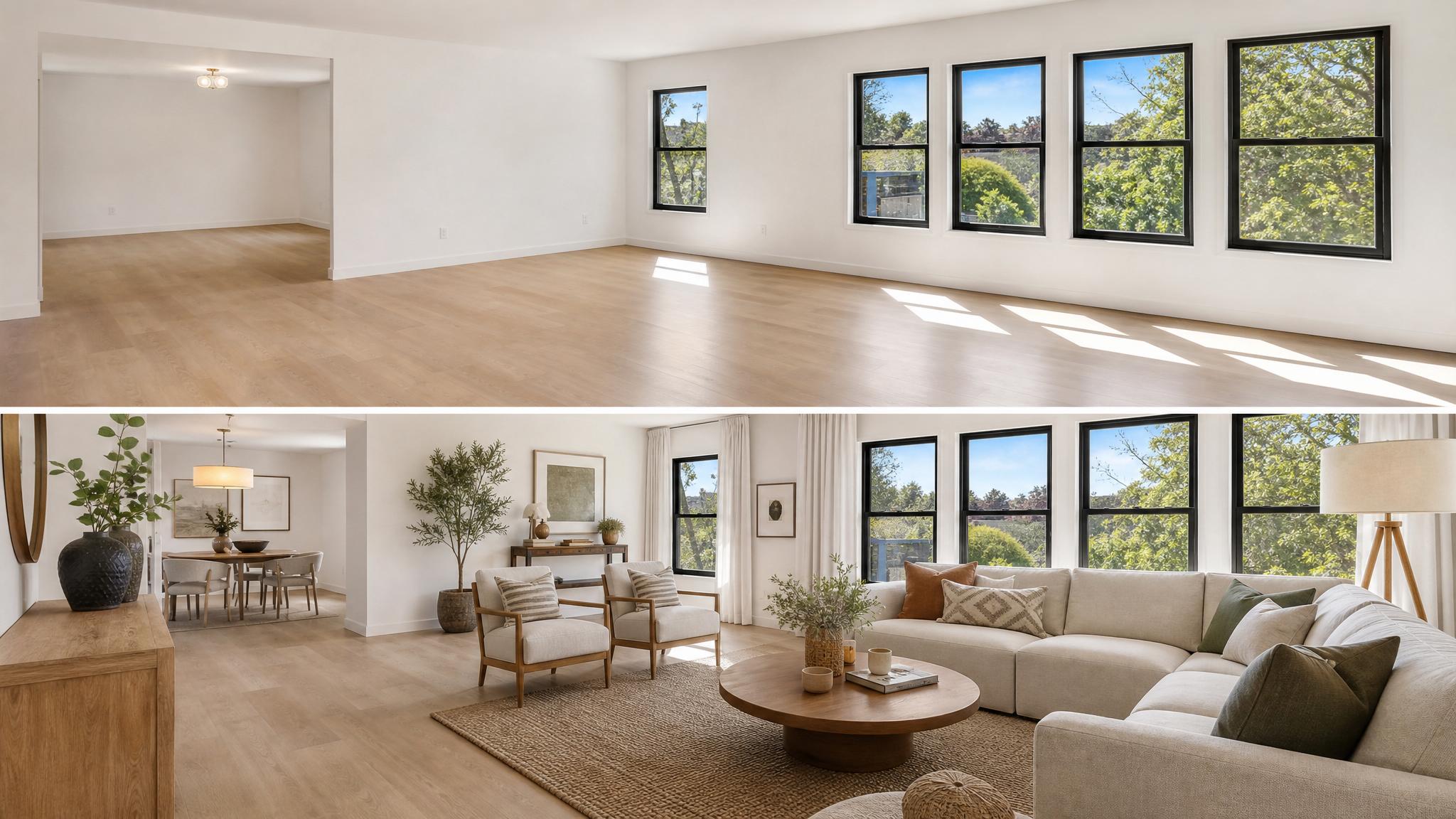 Example of a virtual staging transformation.