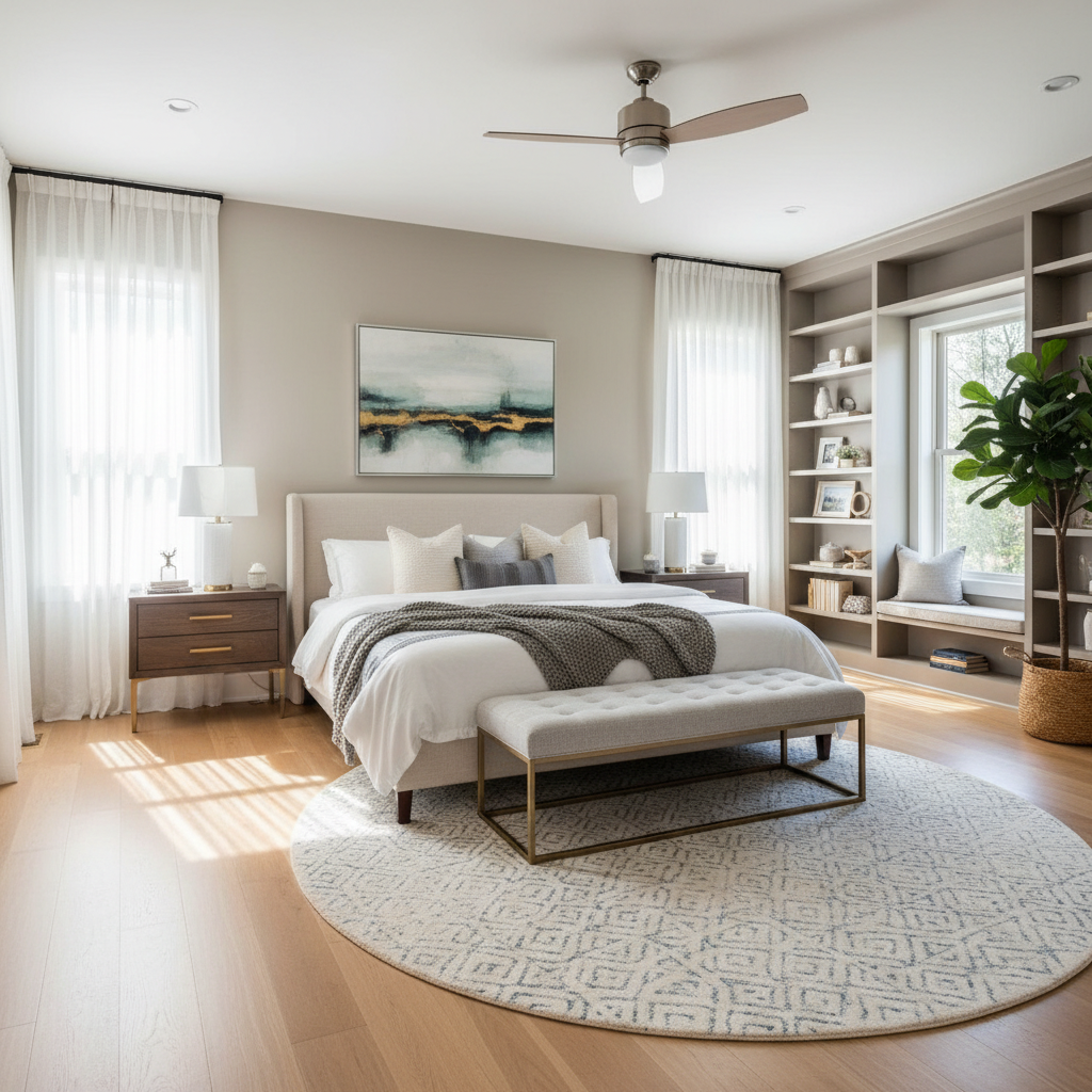 Example of a well-lit master bedroom