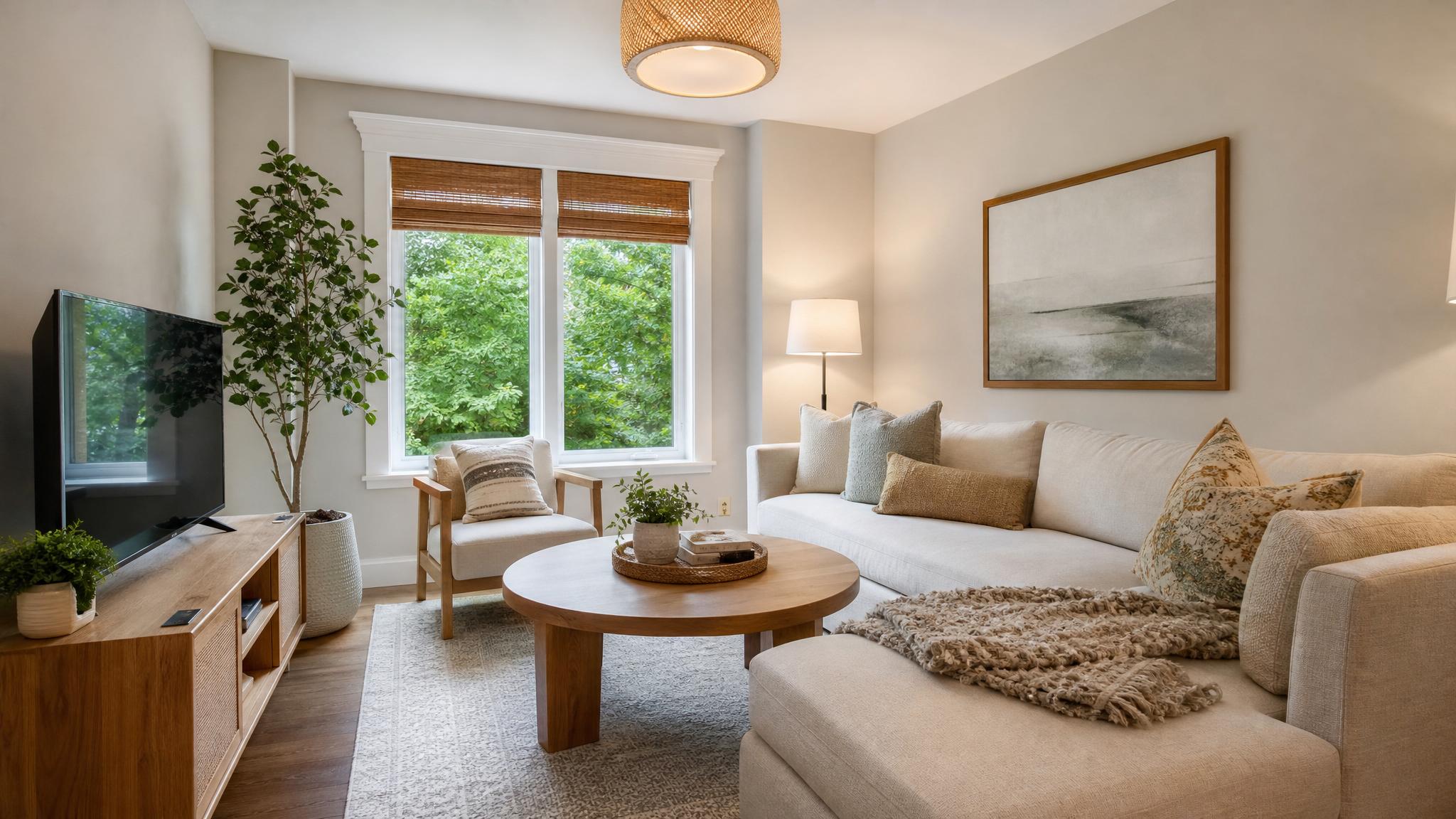 Example of an appealing small living room photograph