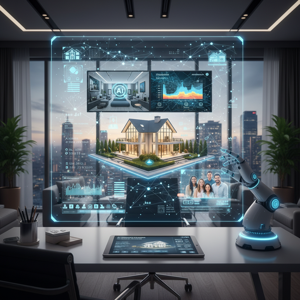 A visual representation of AI technology in real estate marketing.