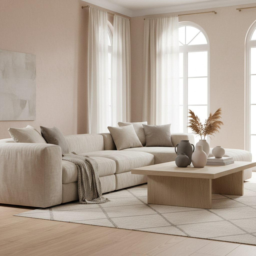 Image showing a color palette featuring soft neutral tones.