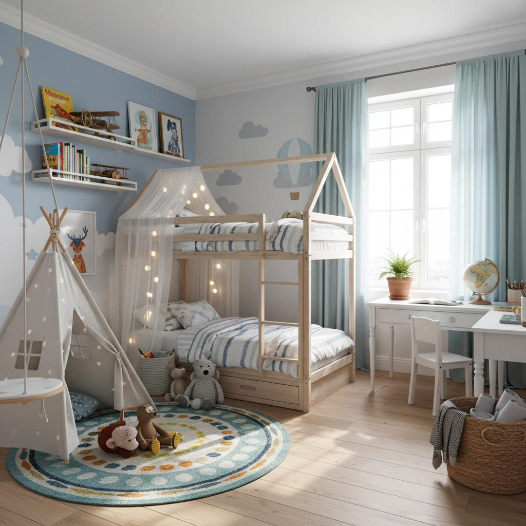 Example of a well-staged kids bedroom