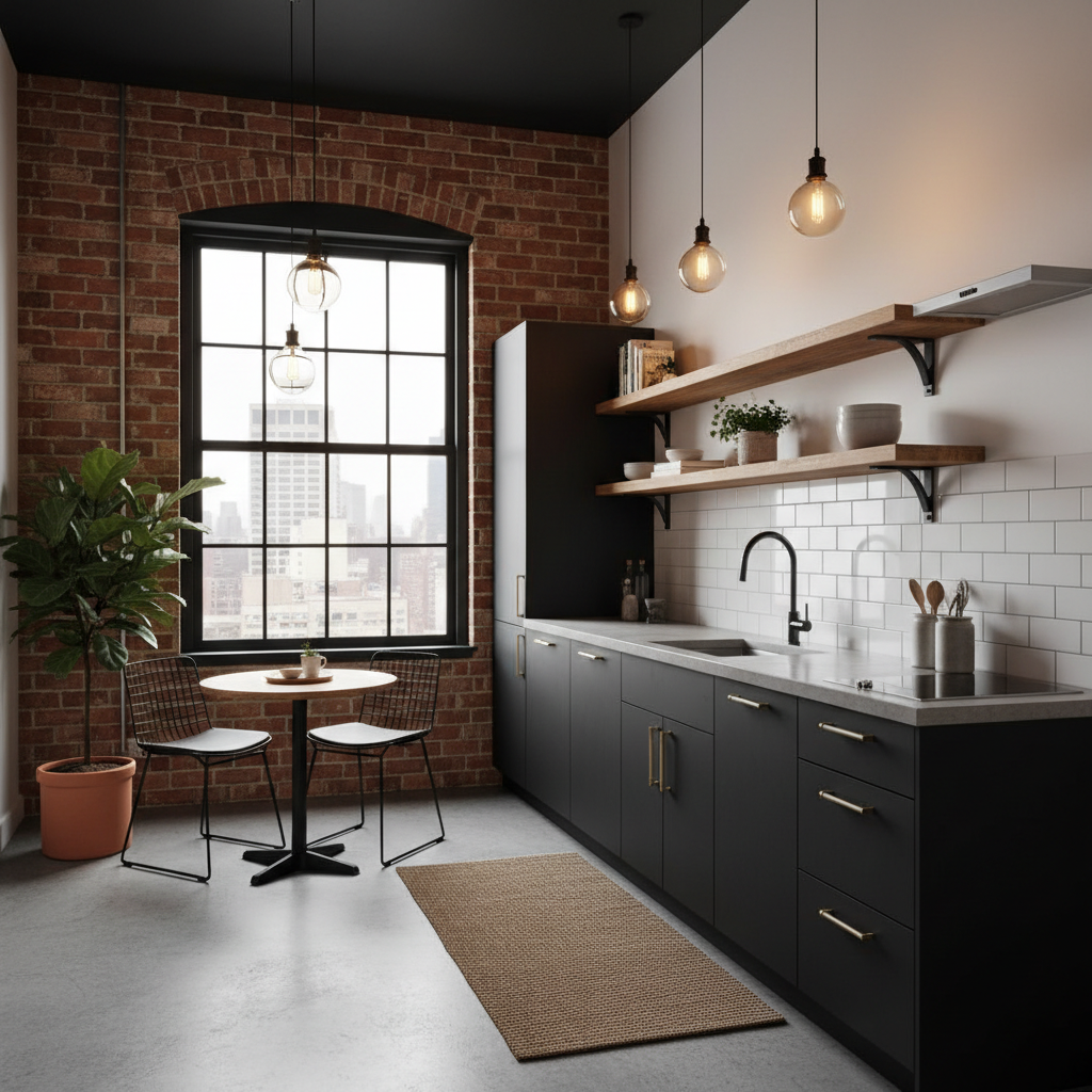 Urban Loft Small Kitchen Design