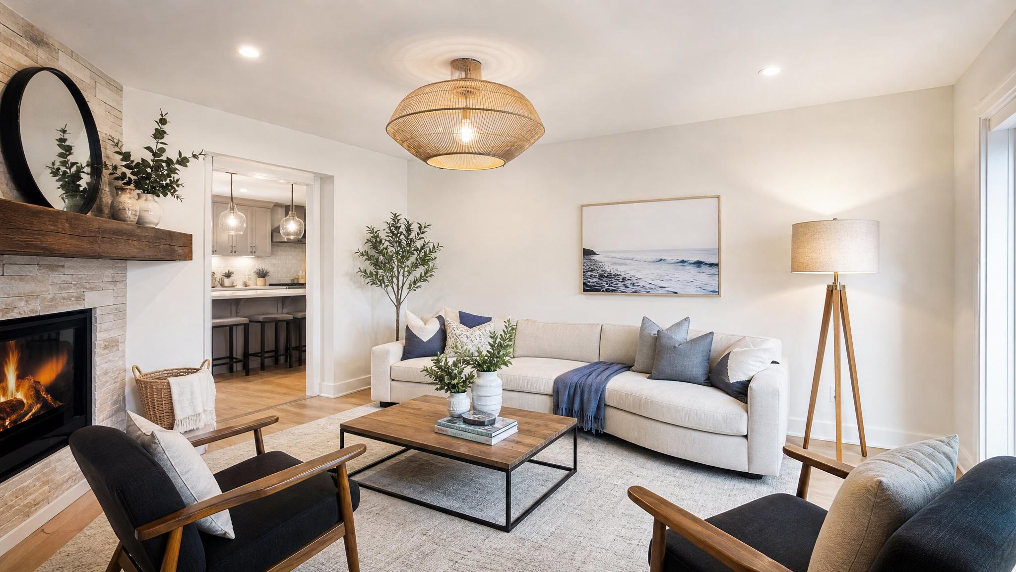 Image of a well-staged contemporary living room