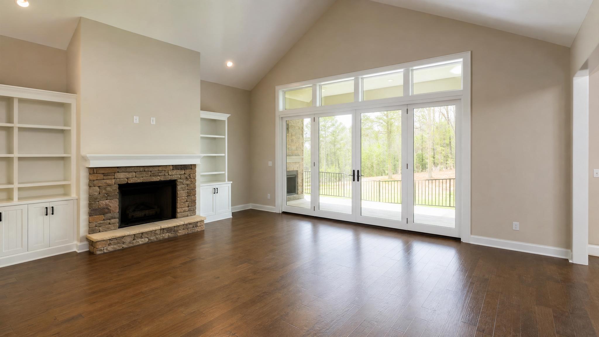 Before image of an empty living room