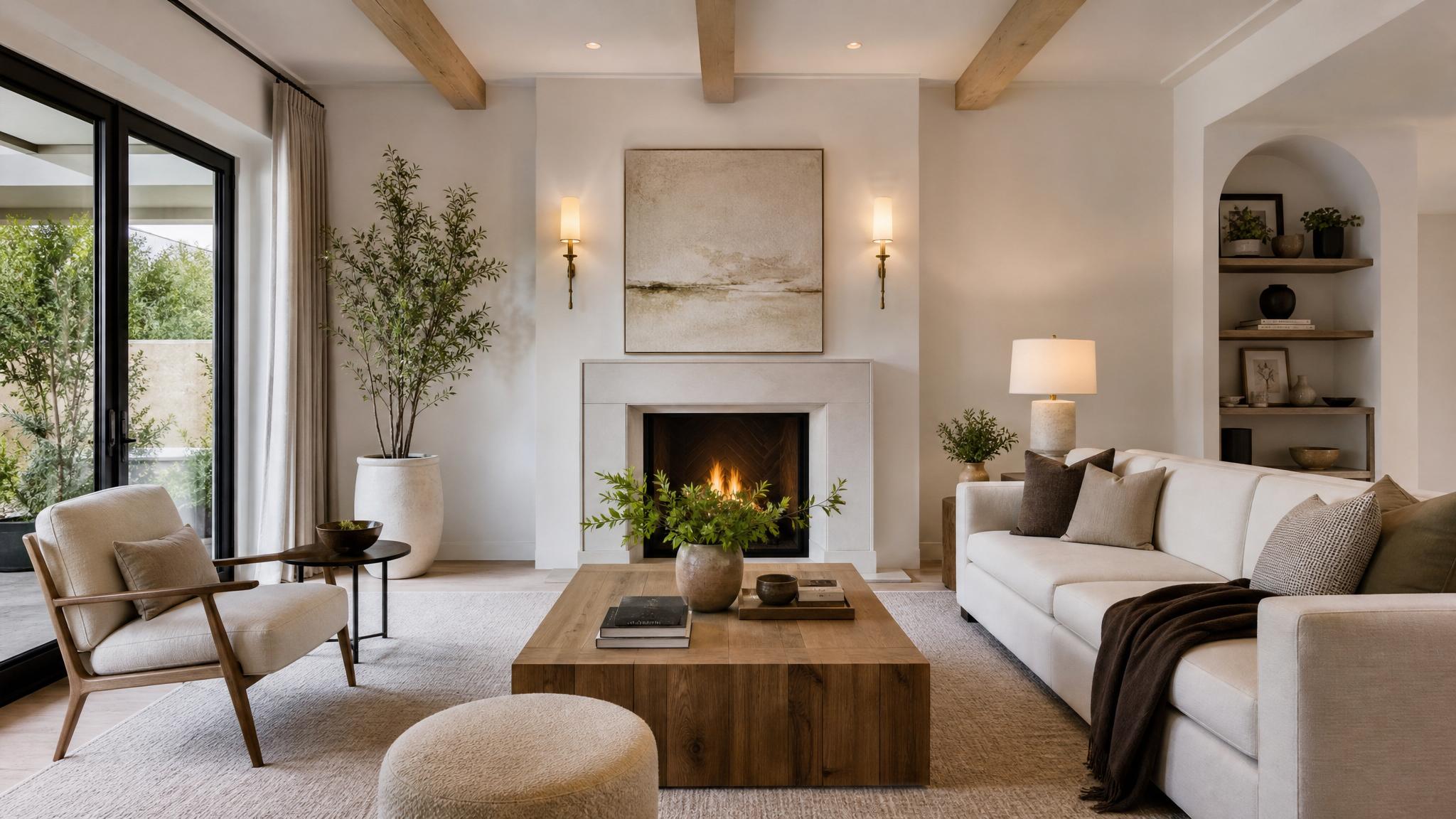 After image of upgraded quiet luxury living room