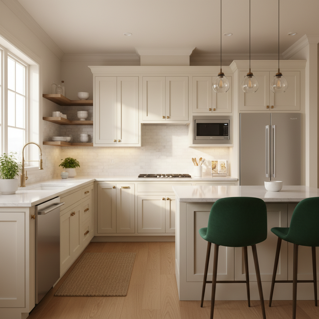Stunning small kitchen with good lighting