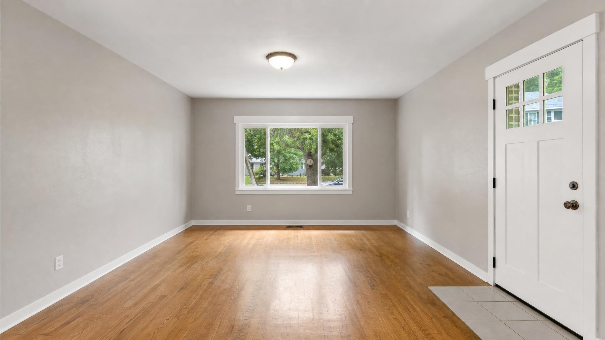 Before image of the empty small living room