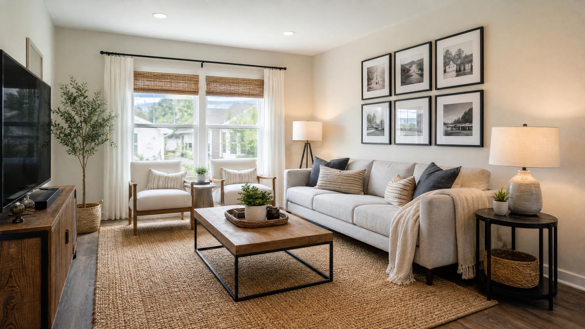 After image of the transformed small living room