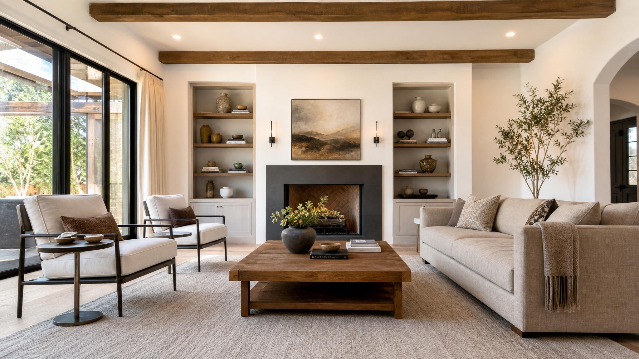 Example of well-staged living room