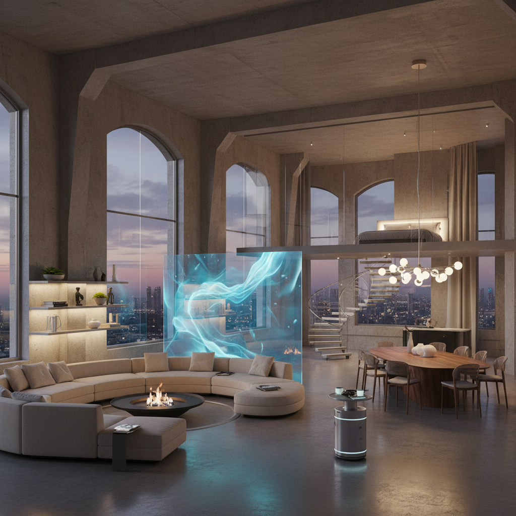 Image of AI-generated room layout for a loft.