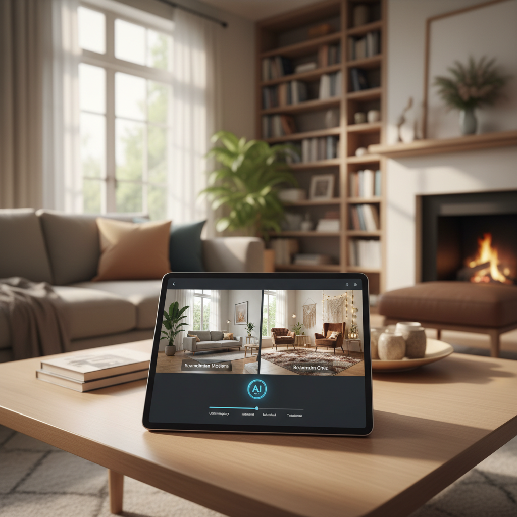 Image showing AI interface with visualizations of design options