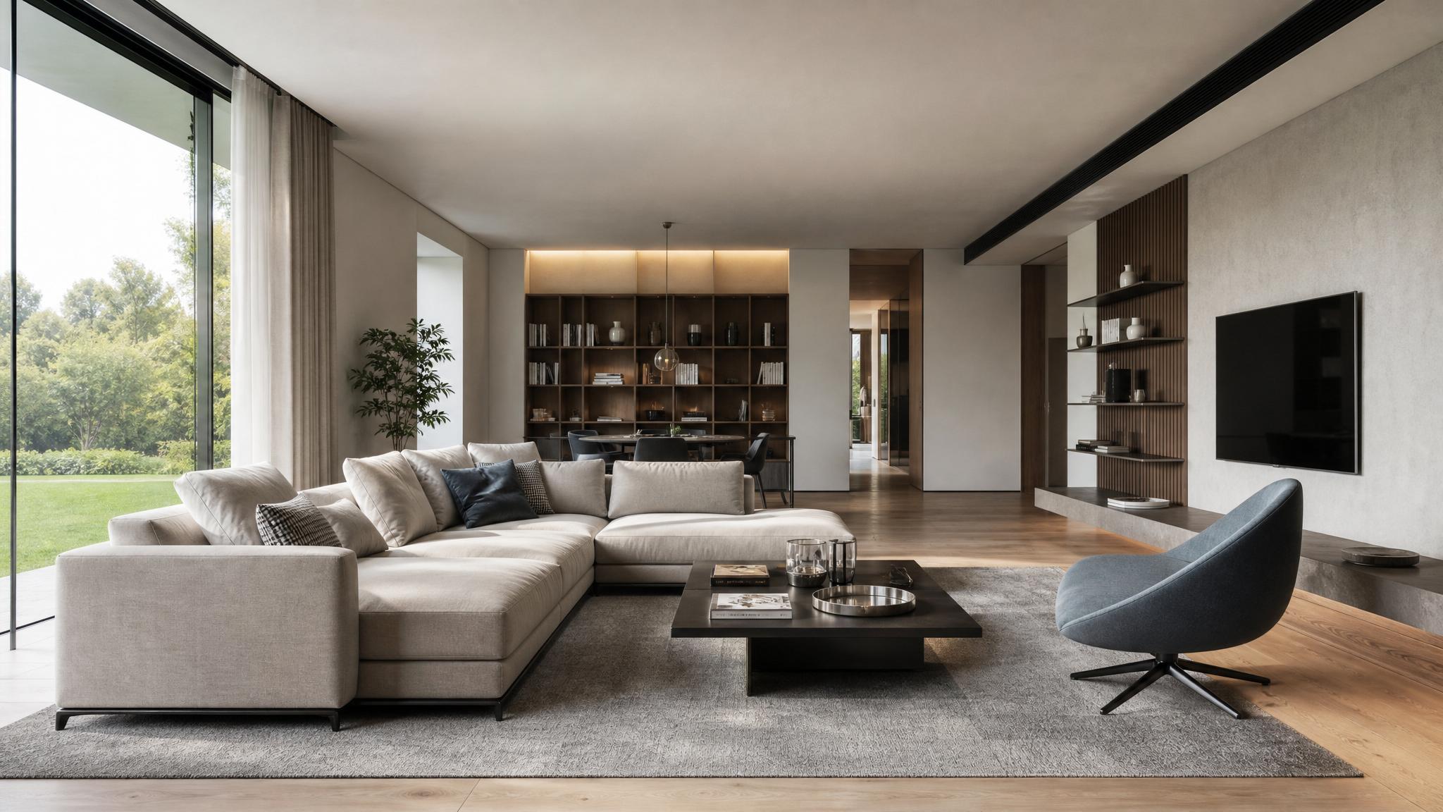 Image of a sleek Italian modern living room
