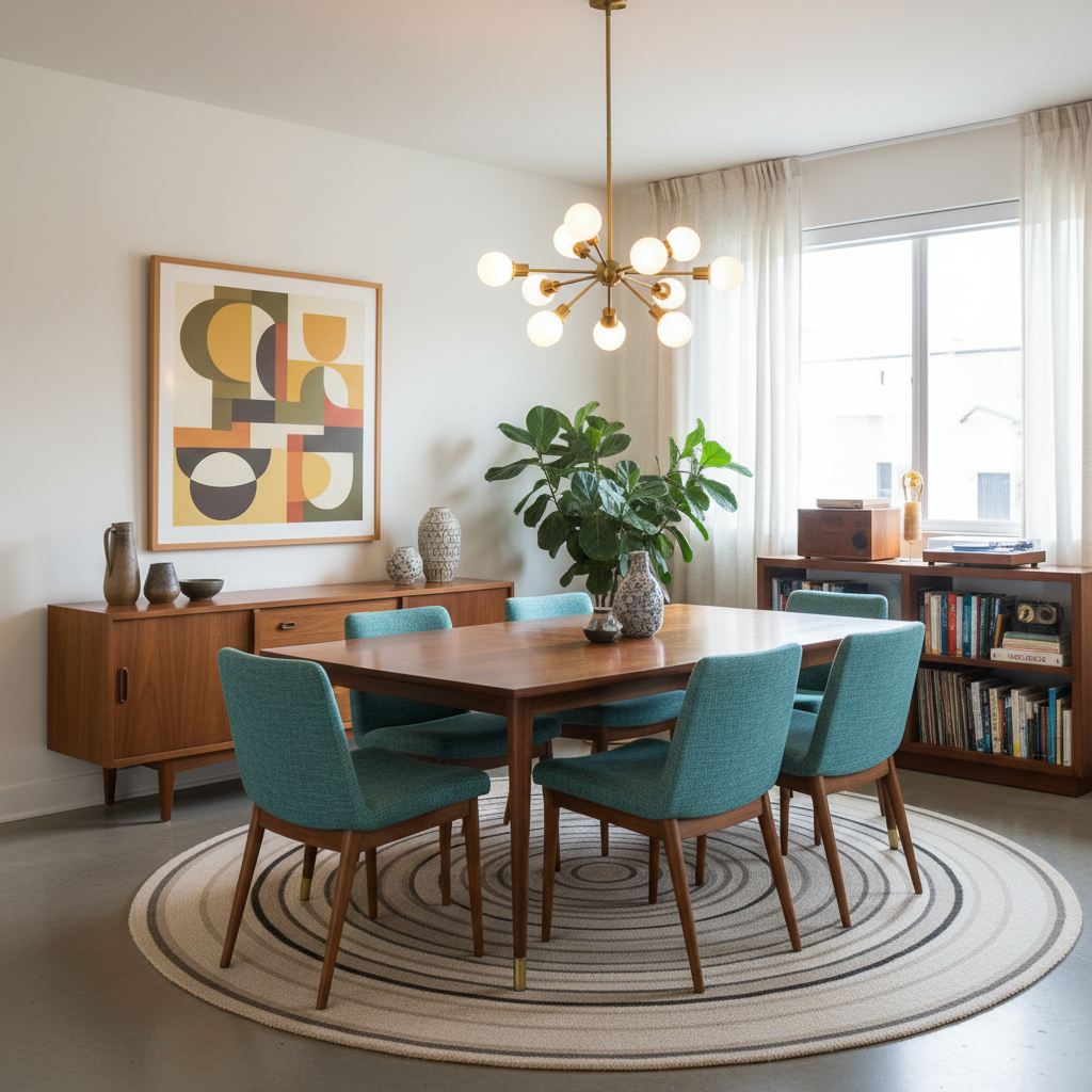 Mid-century modern dining room example