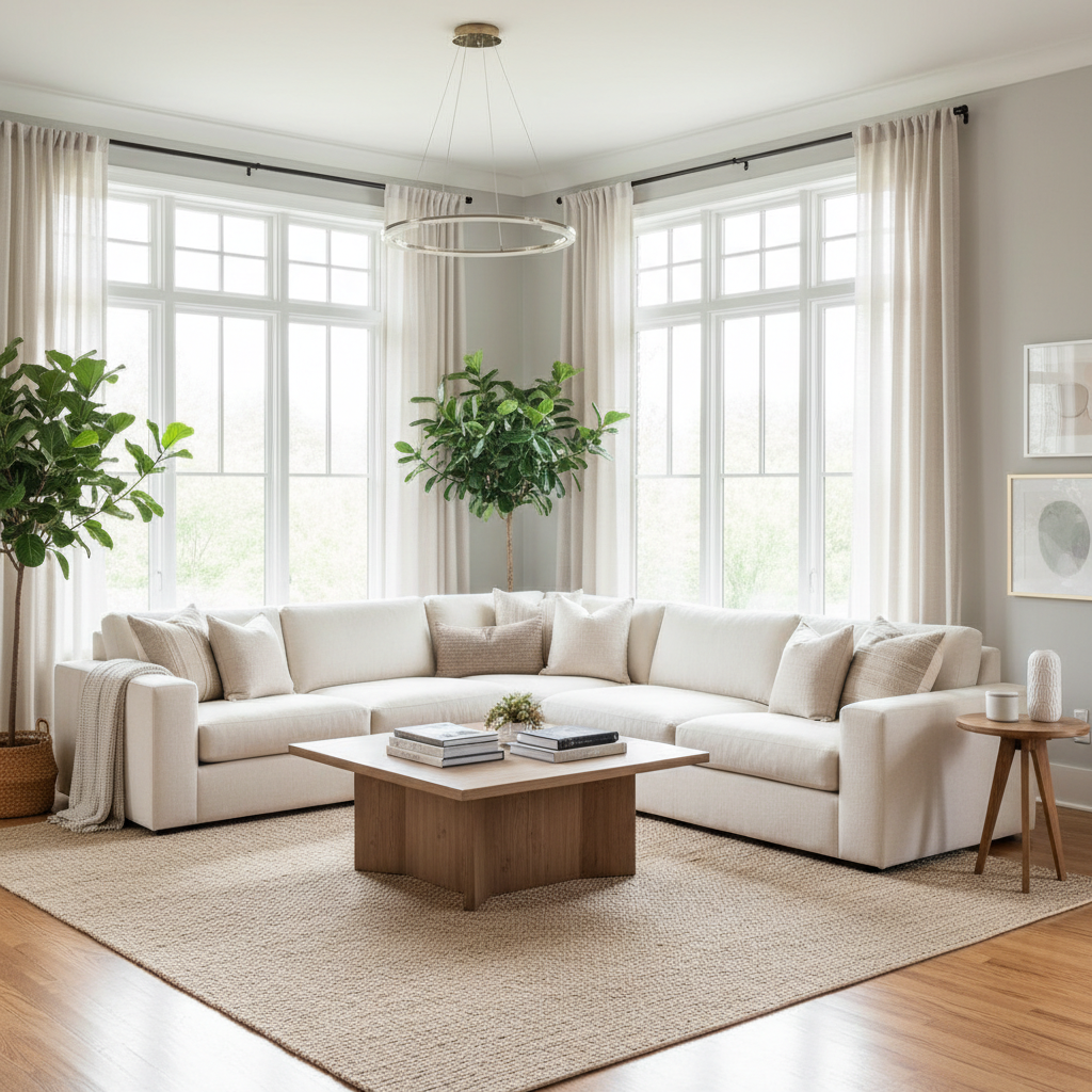Example of a well-lit living room showcasing natural light.