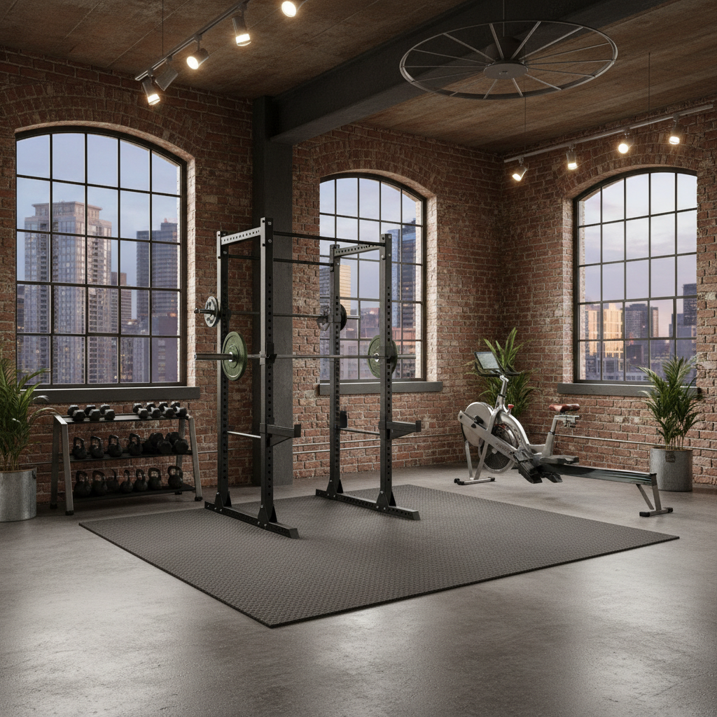 Industrial home gym design example