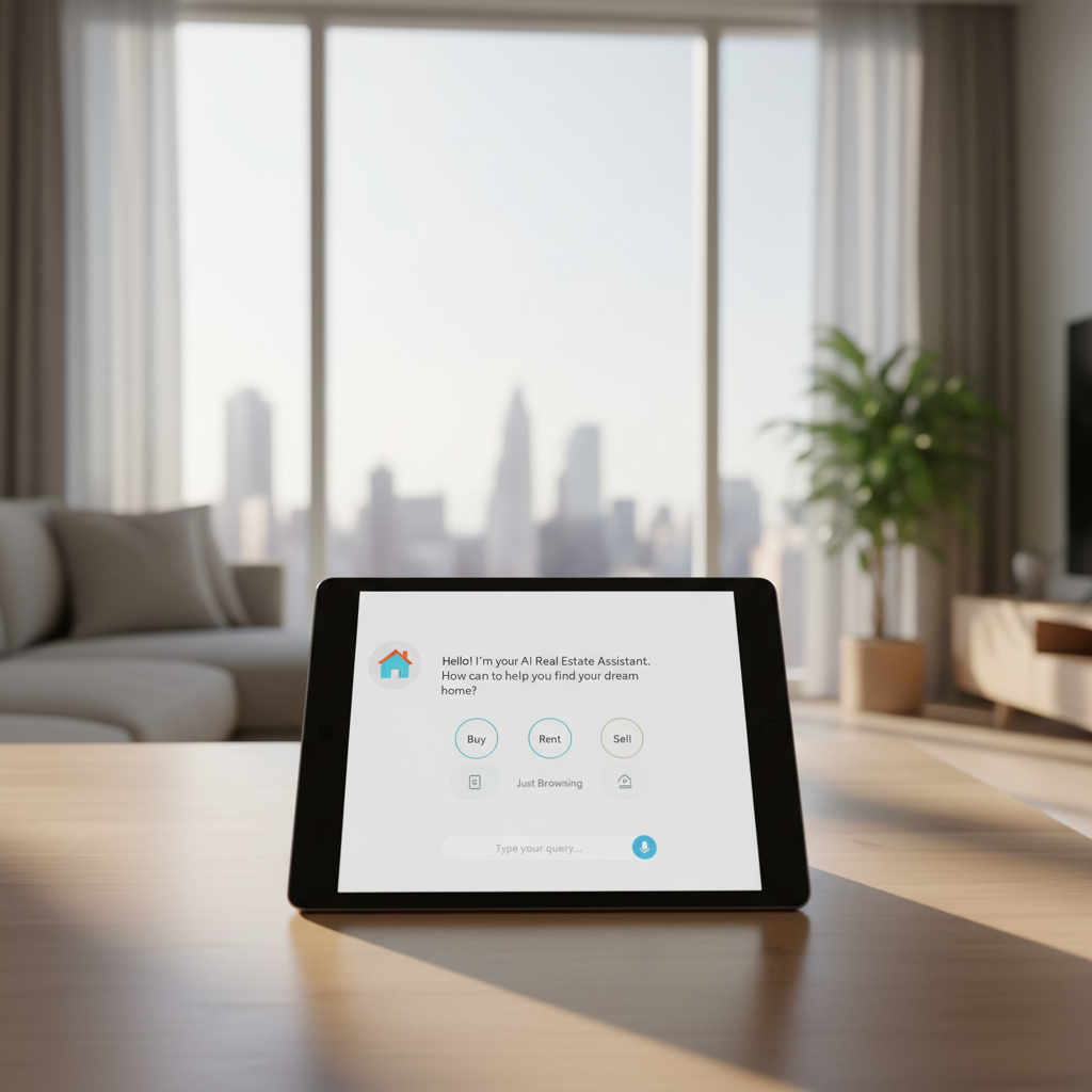 A chatbot interface used in real estate marketing