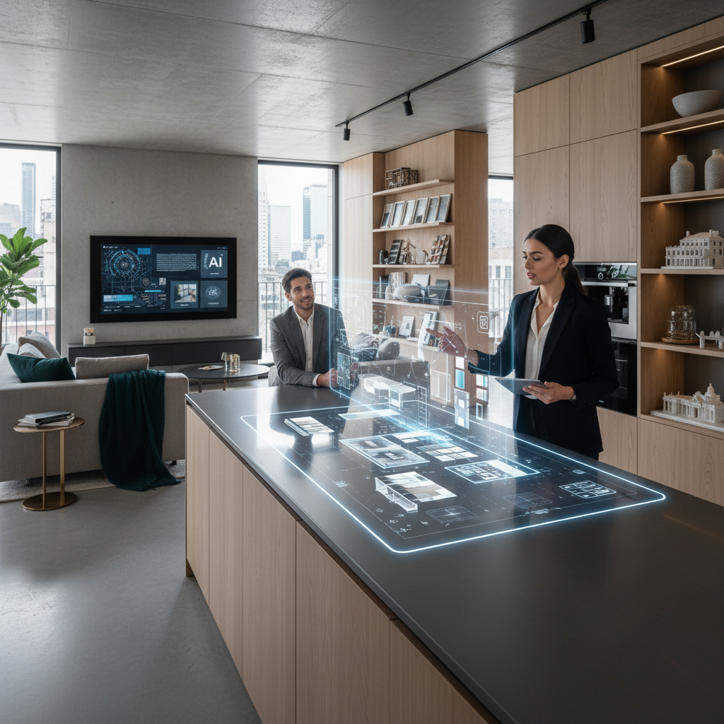 Image demonstrating the use of AI in interior design.