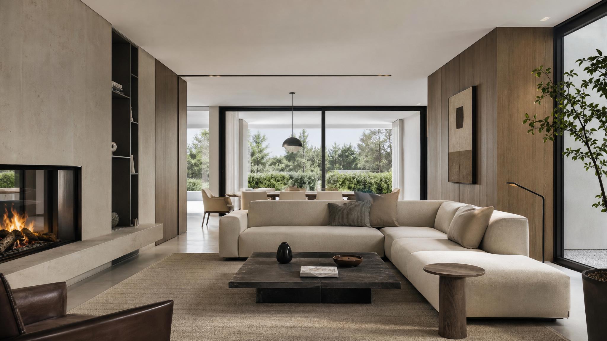 Italian modern living room layout example