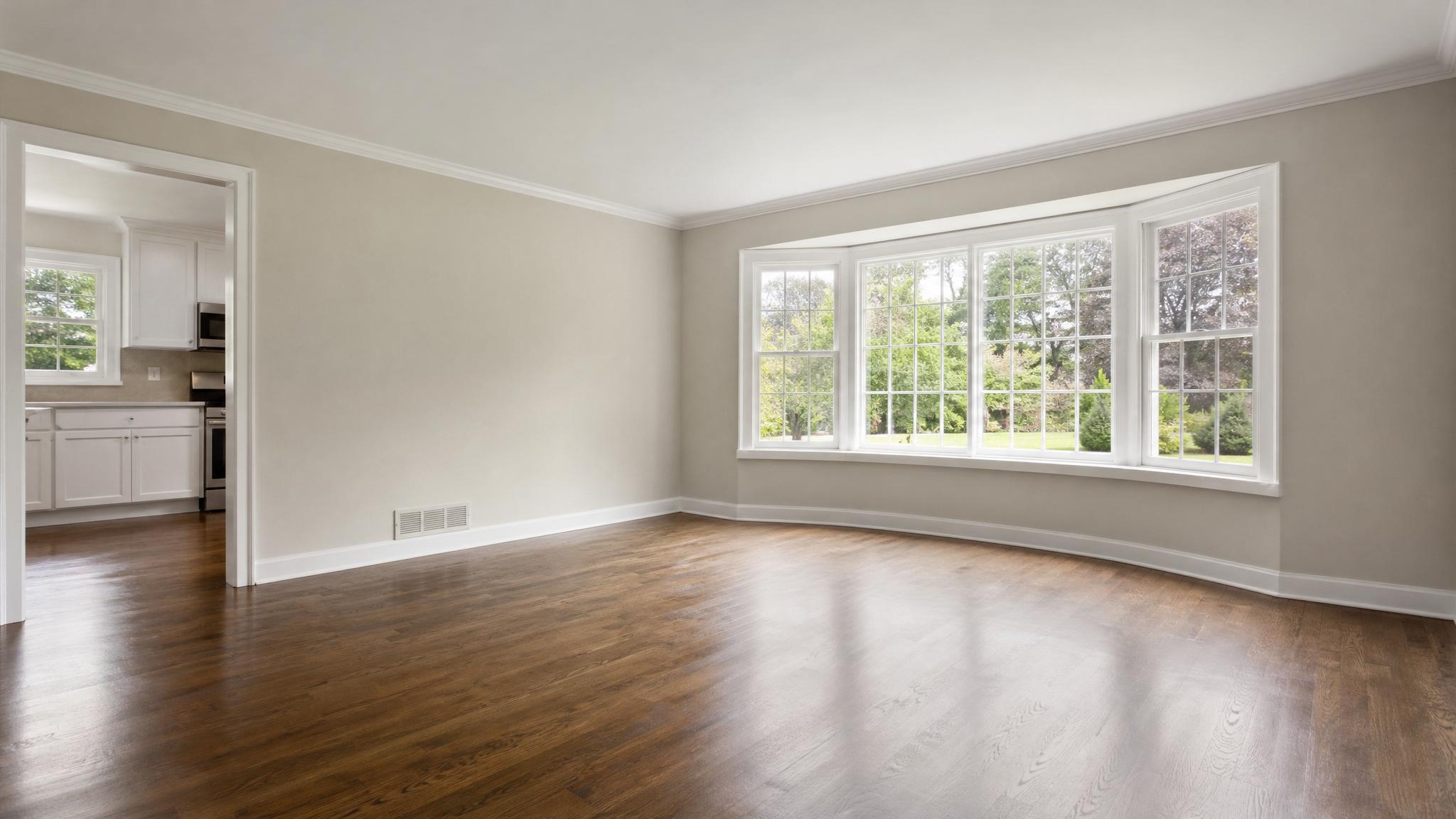 Before image of an empty living room.