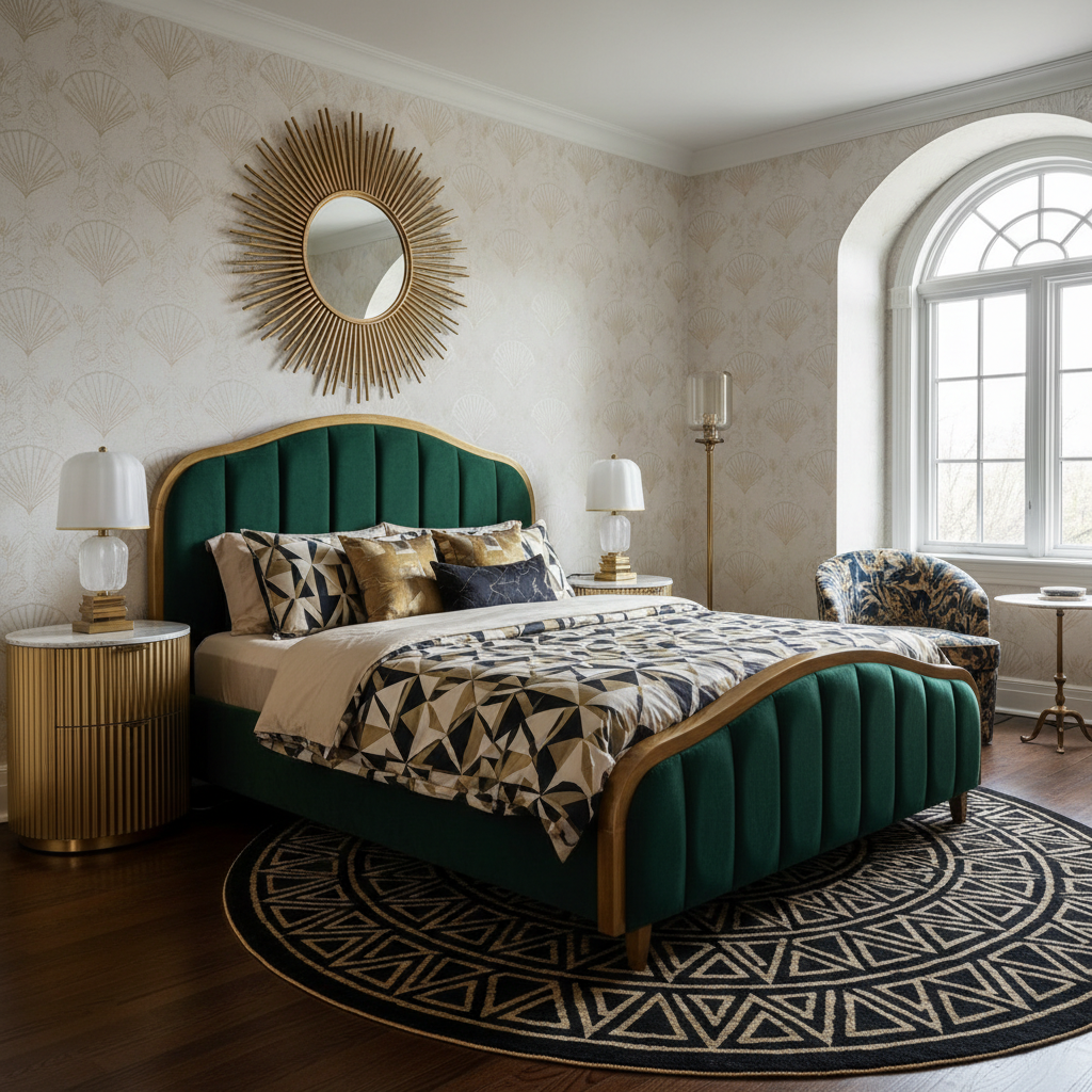 Art Deco style guest bedroom example