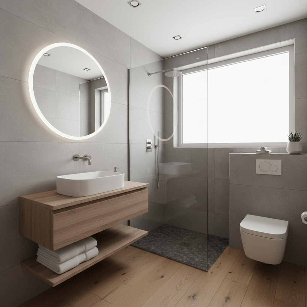 Contemporary small bathroom design