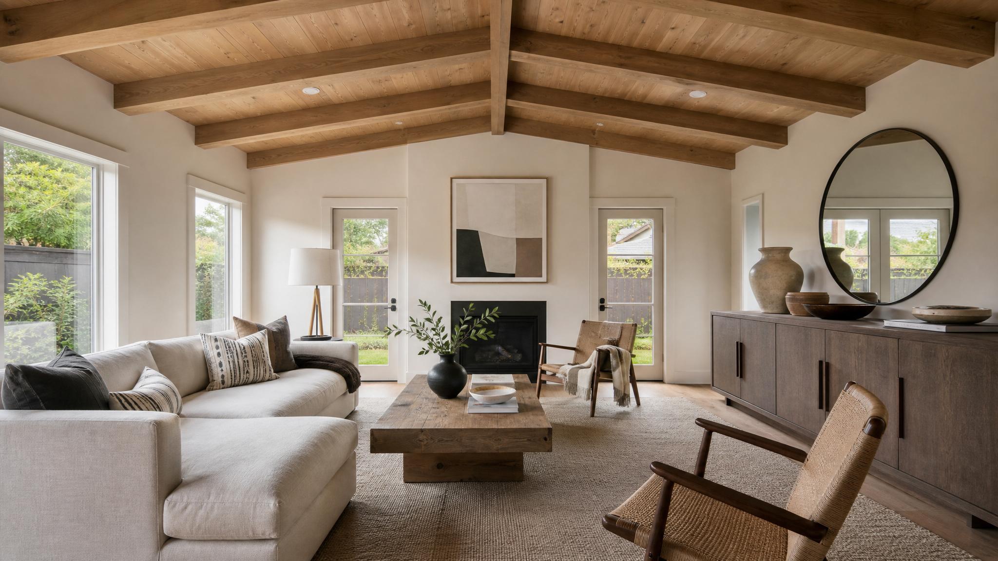 Example of a well-staged living room photo