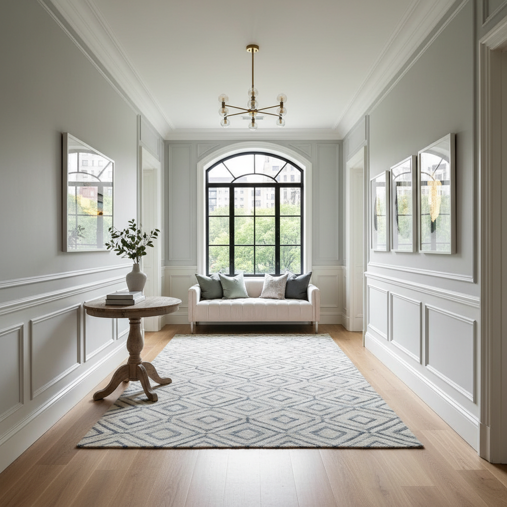 Example of a beautifully staged hallway