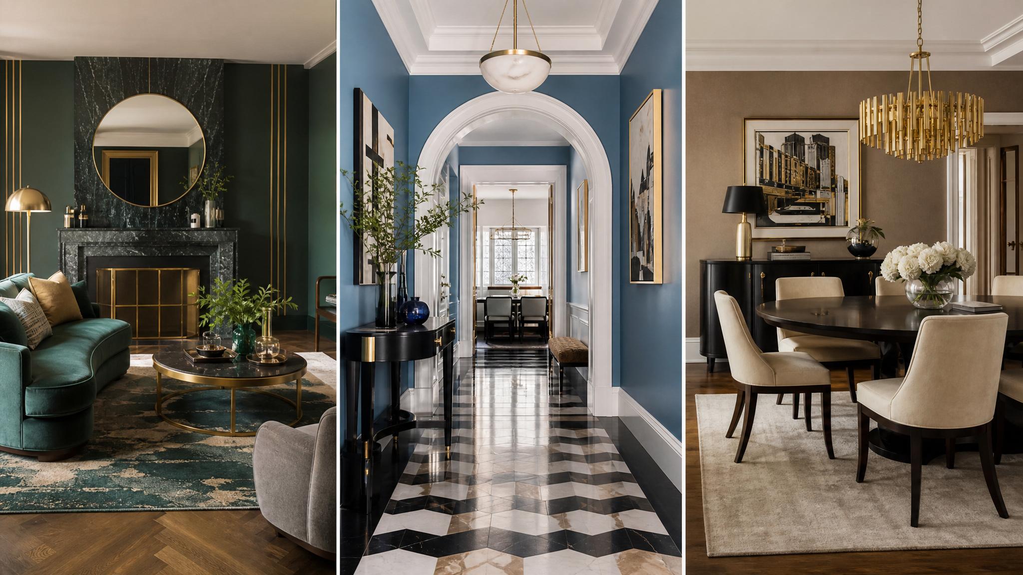 Examples of various Art Deco color schemes