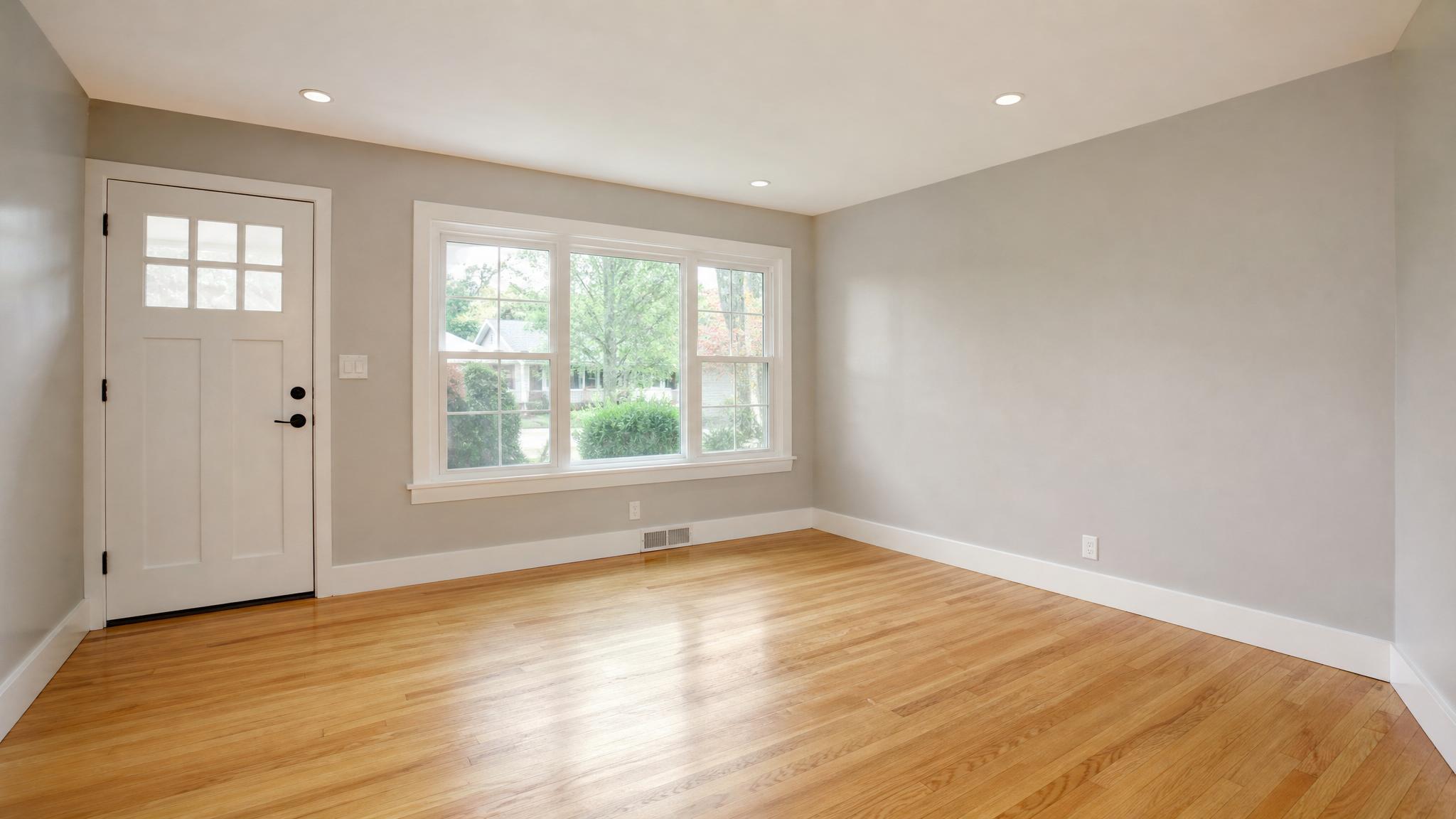 Before image: Empty small living room