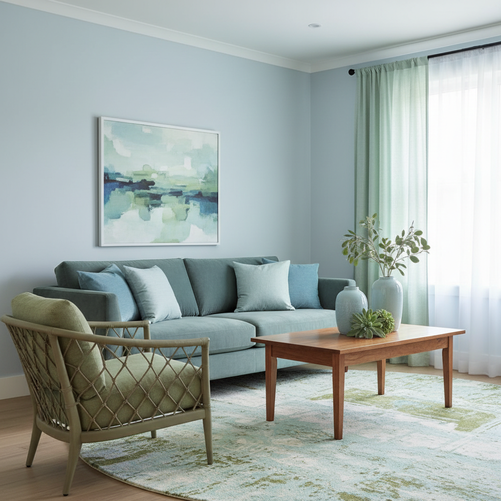A color palette featuring soft blues and greens, highlighting their appeal.
